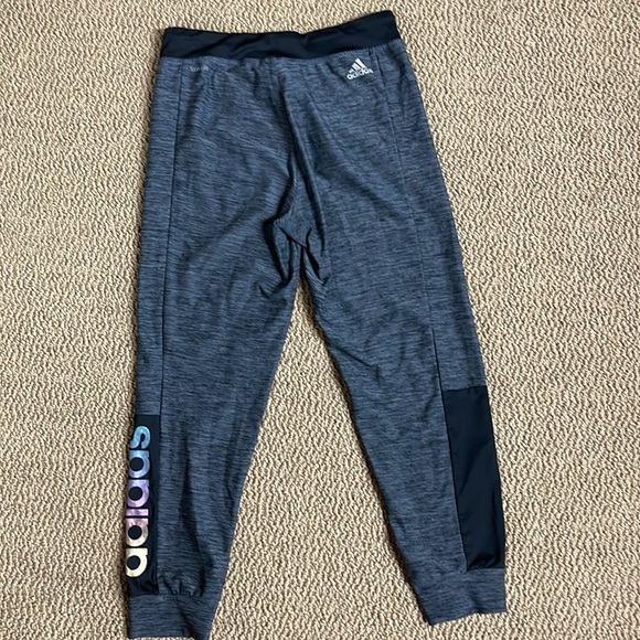 Adidas thin material joggers   Size large 12/14 - Picture 10 of 11